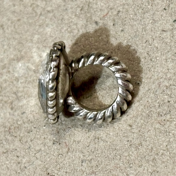 🆕 Brighton Corina Ring bead Clear heart crystal trimmed in silver & gold - Picture 4 of 8